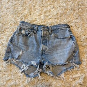 Levi's 501 Light Blue Denim Shorts